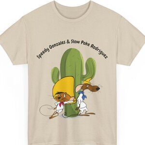 Speedy Gonzales & Slowpoke Rodriguez Tee, Cartoon Duo T-Shirt